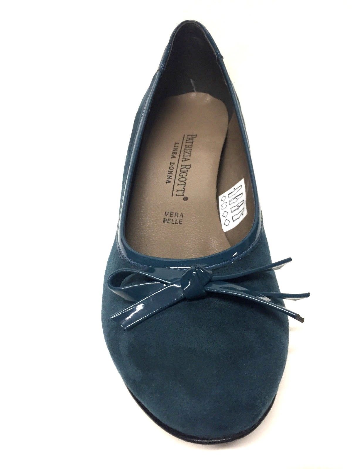 SCARPE BALLERINA DONNA PATRIZIA RIGOTTI ORIGINAL 2328 VERDE PELLE SHOES LEATHER