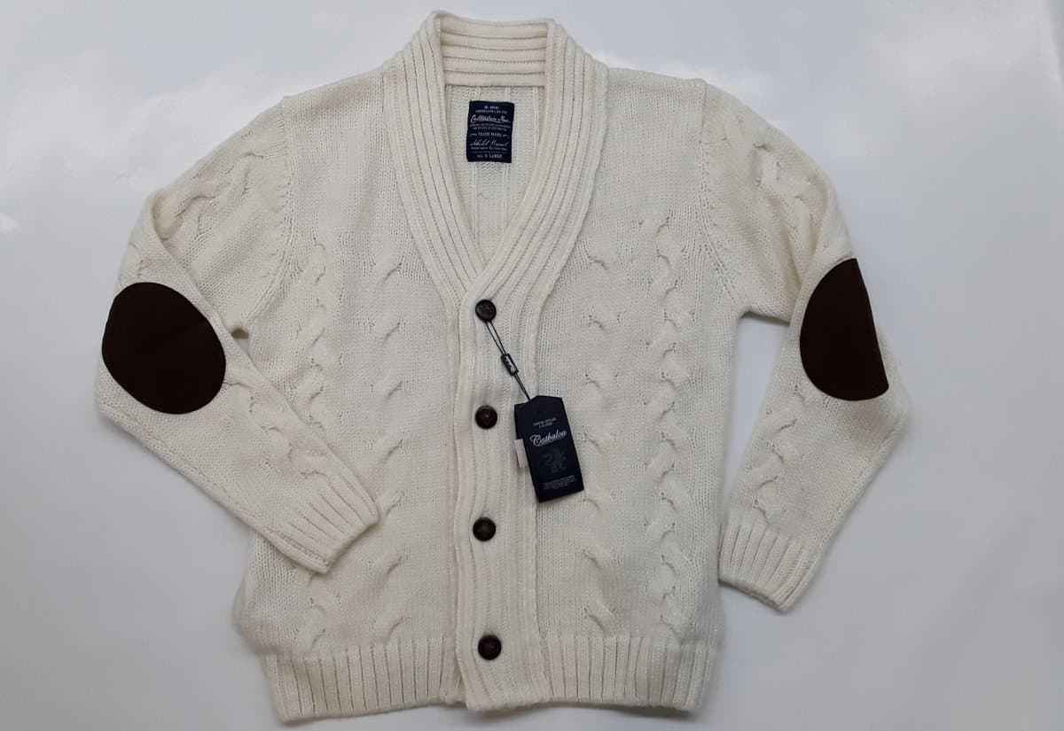 MAGLIA CARDIGAN MAGLIONE UOMO CATBALOU ORIGINALE UBERT LANA AI NUOVO