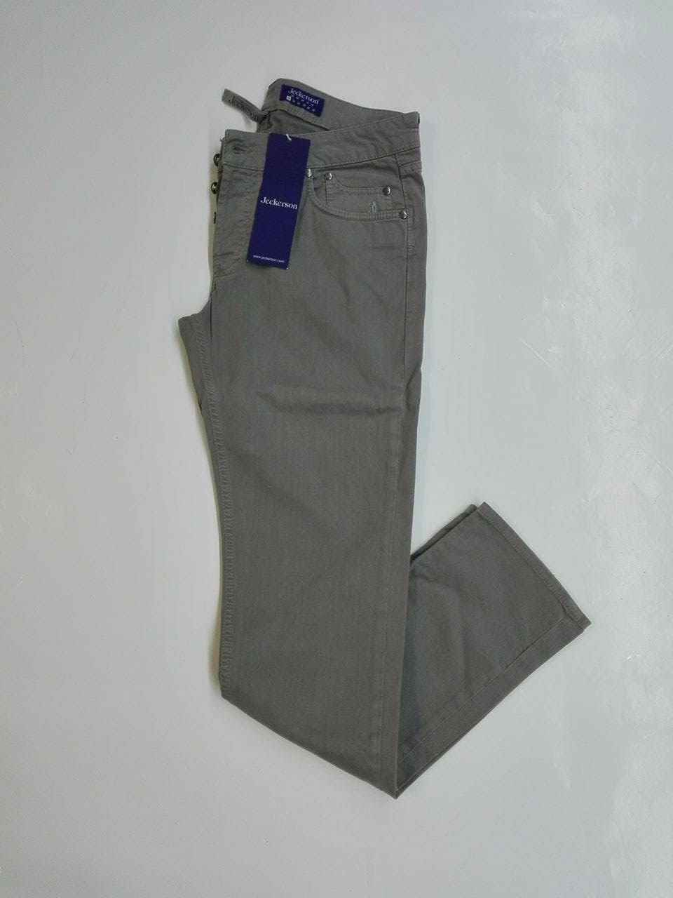 PANTALONE COTONE UOMO JECKERSON ADONIS GABARDINA PA09 XT00111 7007 GRIGIO AI