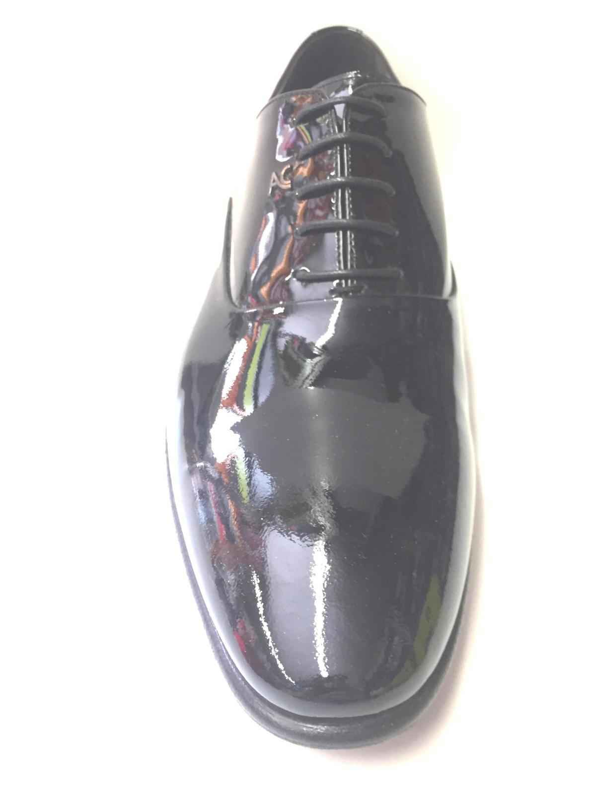 SCARPE CERIMONIA ELEGANTI UOMO ALBERTO CICCIOLI 811130 PELLE NERO ORIGINALE NEW