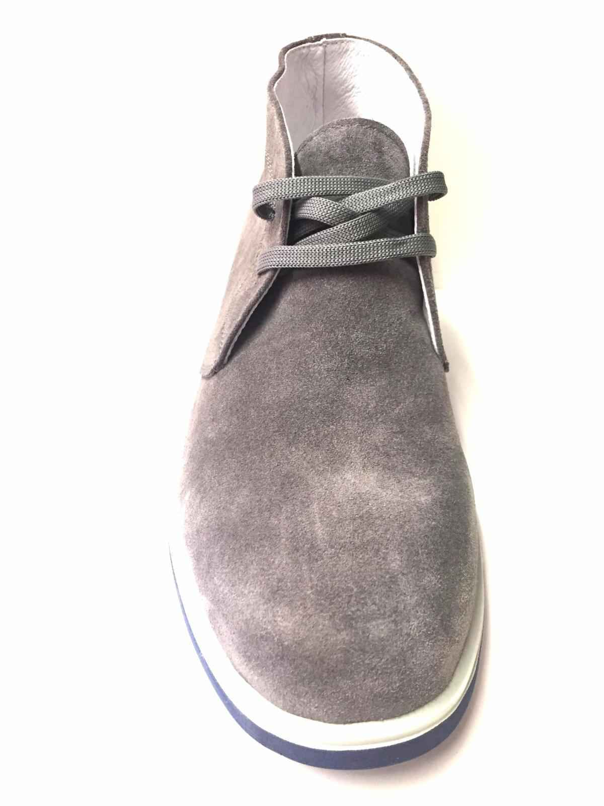 SCARPE POLACCO CASUAL UOMO UGO ARCI 65 PELLE PIOMBO ORIGINALE PE NEW