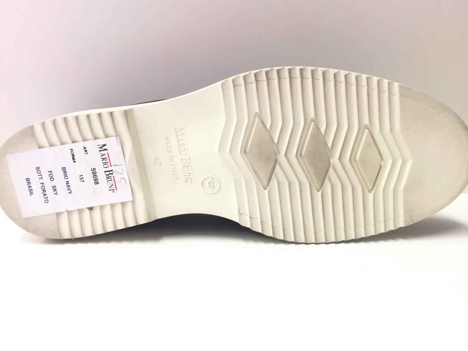 SCARPE MOCASSINO CASUAL MARIO BRUNI UOMO 59698 PELLE BLU ORIGINALE PE NEW