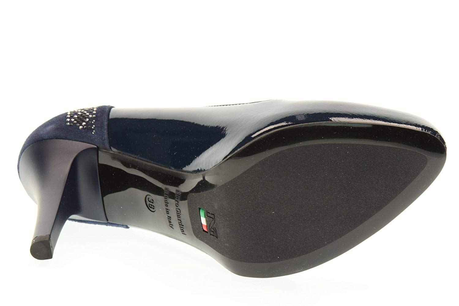 SCARPE DECOLTE DONNA NERO GIARDINI P717361DE PELLE 208 BLU PE NEW