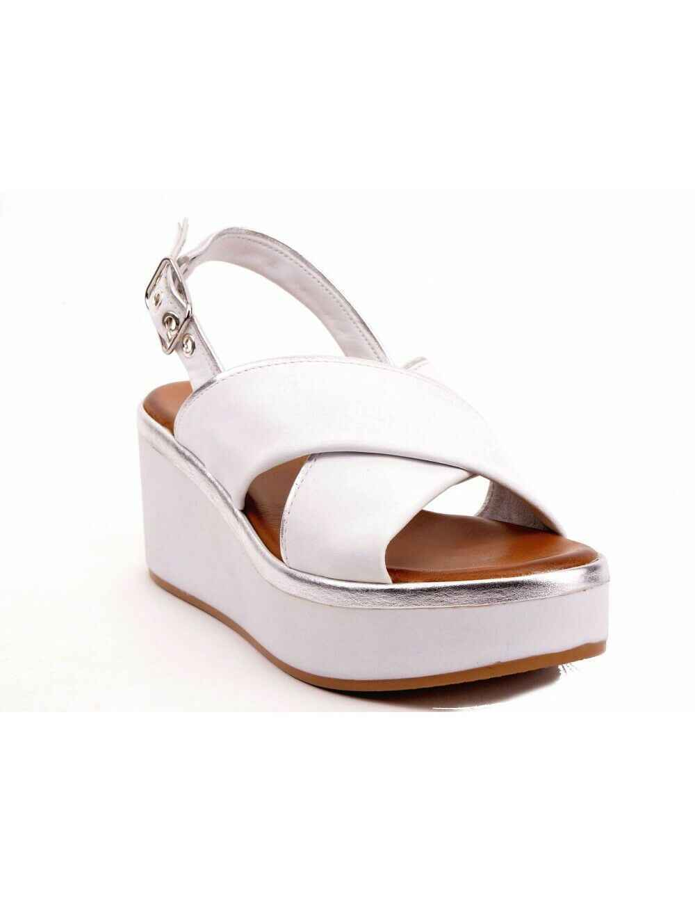 SCARPE SANDALO SANDALI DONNA INUOVO 124009 PELLE BIANCO ORIGINALE PE 2019 NEW