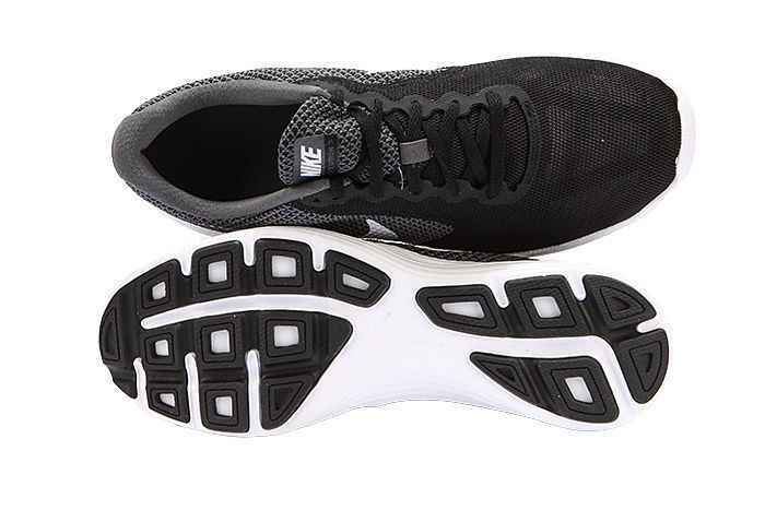 SCARPE SNEAKERS UNISEX NIKE REVOLUTION 3 819300 001 GRIGIO BIANCO PELLE PE NUOVO