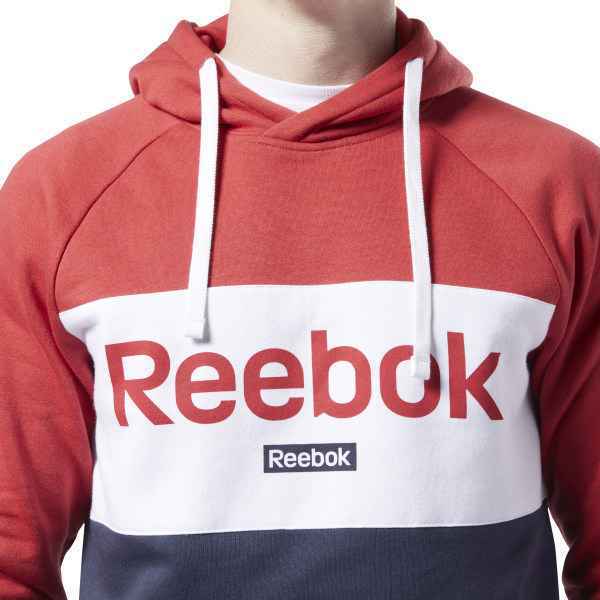 MAGLIA FELPA UOMO REEBOK EJ9867 TE BIG LOGO OTH HOODIE COTONE ORIGINAL AI NEW