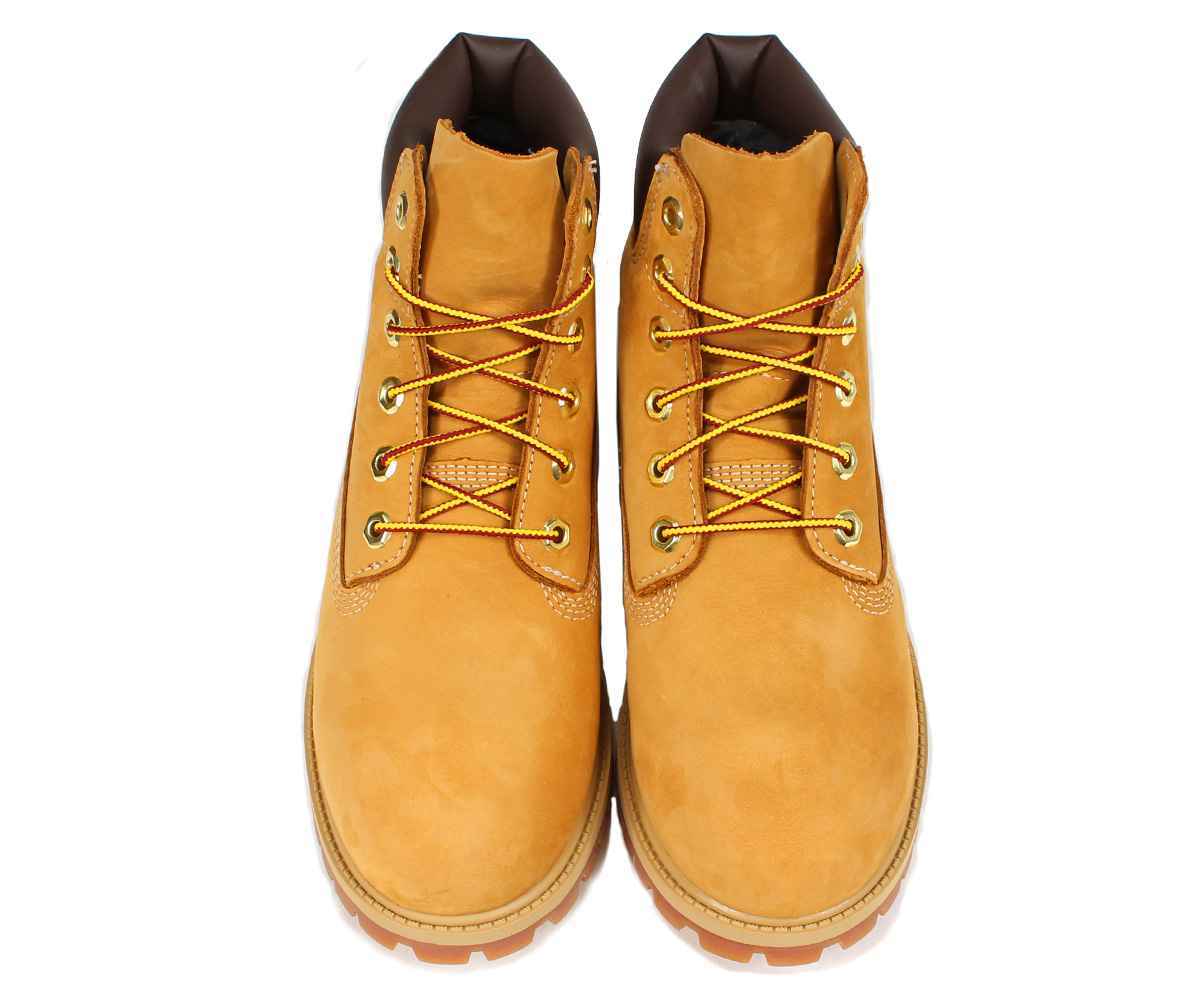 SCARPE SCARPONI RAGAZZO TIMBERLAND 6 IN PREMIUM 12909 PELLE WHEAT ORIGINAL AI