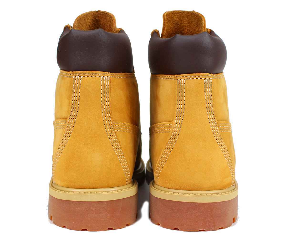 SCARPE SCARPONI RAGAZZO TIMBERLAND 6 IN PREMIUM 12909 PELLE WHEAT ORIGINAL AI