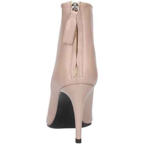 SCARPE TRONCHETTO STIVALI DONNA ALBANO 1139 PELLE BEIGE ORIGINAL AI NEW