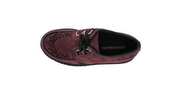 SCARPE CASUAL DONNA UNDERGROUND WULFRUN UM C010X PELLE BORDEAUX ORIGINALE AI NEW