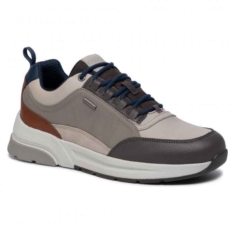SCARPE SNEAKERS UOMO GEOX ROCKSON U947WA 046K4 CL65Y PELLE ORIGINALE AI 2020 NEW