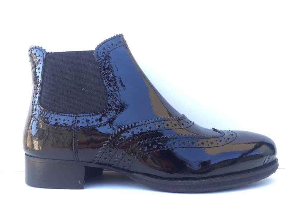 SCARPE STIVALETTO INGLESE DONNA SOFIA PIANI 48030NA PELLE NERO ORIGINALE AI NEW