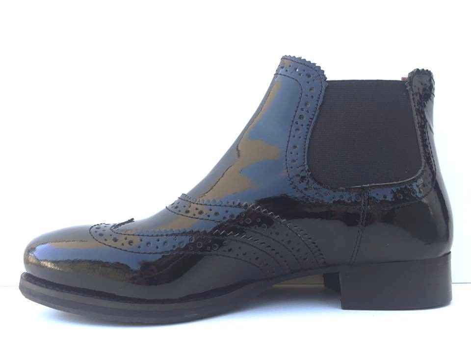 SCARPE STIVALETTO INGLESE DONNA SOFIA PIANI 48030NA PELLE NERO ORIGINALE AI NEW
