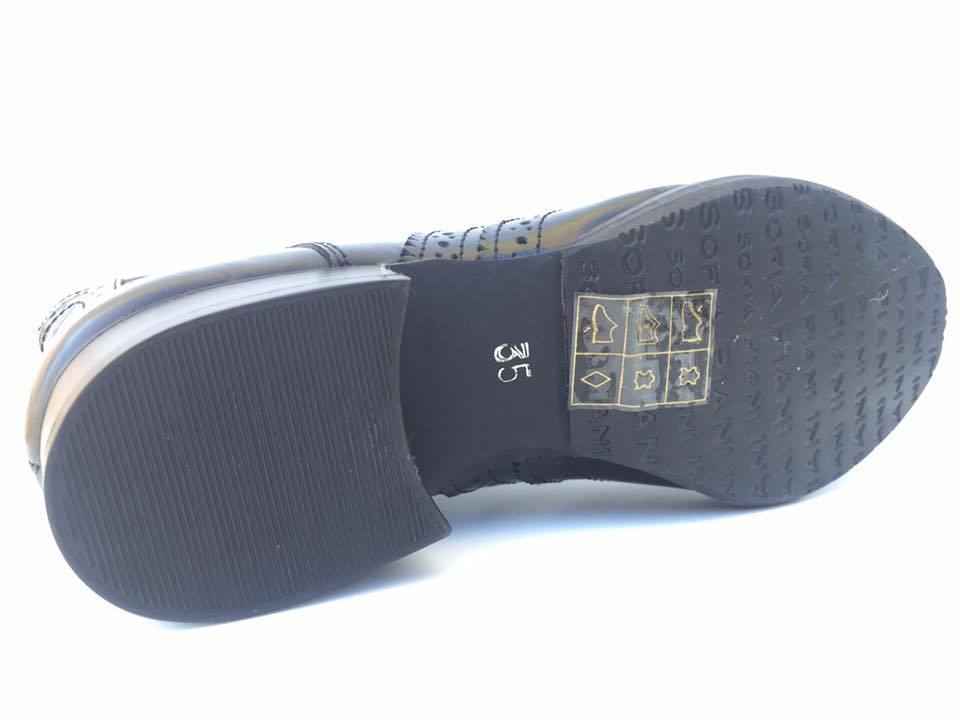 SCARPE STIVALETTO INGLESE DONNA SOFIA PIANI 48030NA PELLE NERO ORIGINALE AI NEW