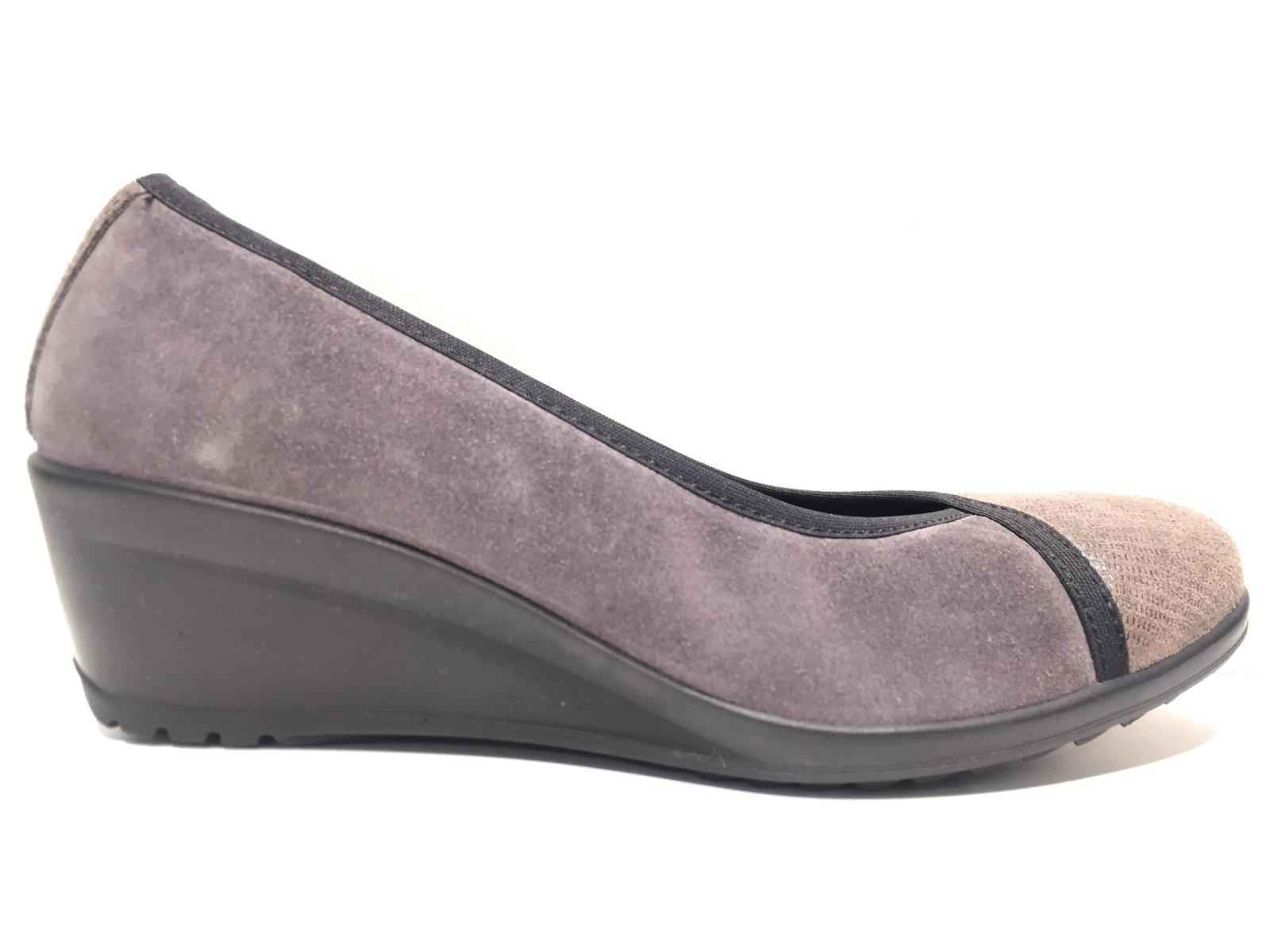SCARPE MOCASSINO CASUAL ON DONNA ENVAL SOFT 29214 PELLE GRIGIO ORIGINALE AI NEW