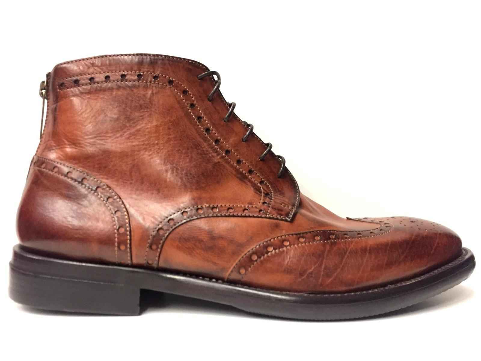 SCARPE STIVALETTO UOMO CARMELENGO 0079407 Z14768VEGCO504 PELLE ORIGINALE AI