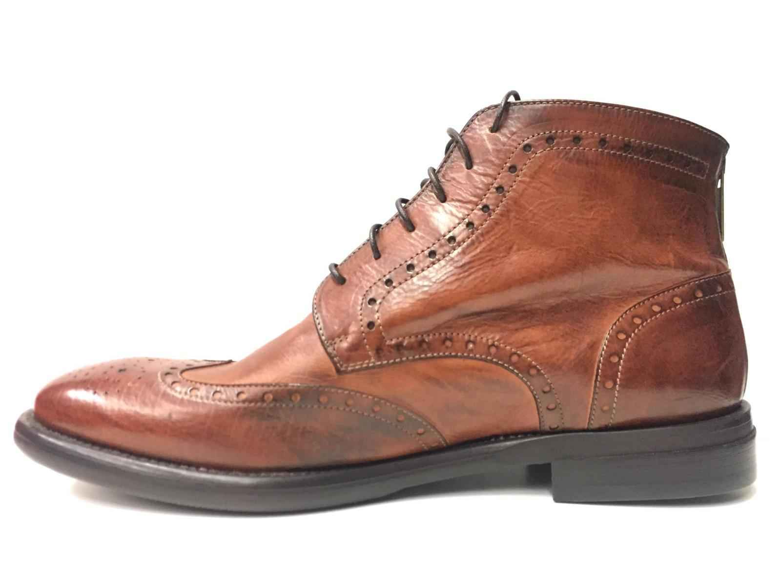 SCARPE STIVALETTO UOMO CARMELENGO 0079407 Z14768VEGCO504 PELLE ORIGINALE AI