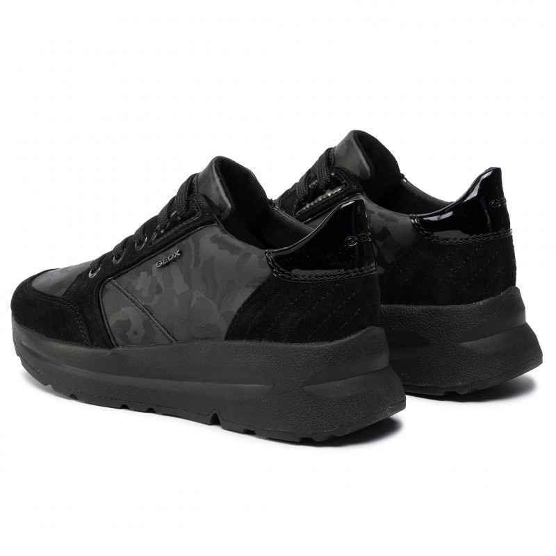 SCARPE SNEAKERS DONNA GEOX D94FLA 06P22 C9999 BACKSIE PELLE N1960 ORIGINALE AI