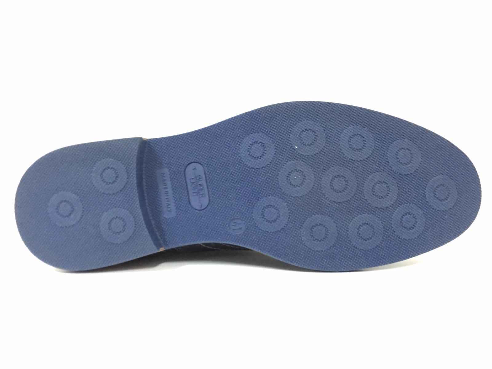 SCARPE DERBY CASUAL INGLESE UOMO BLACKSIDE 2815 F02 PELLE BLU ORIGINALE PE NEW