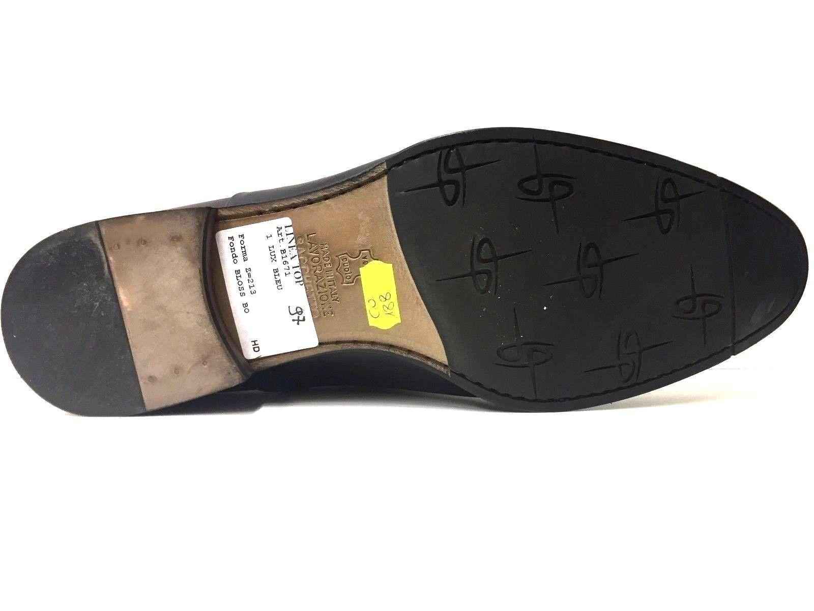 SCARPE ELEGANTI CLASSICHE UOMO CALPIERRE B1671 PELLE BLU ORIGINALE AI NEW