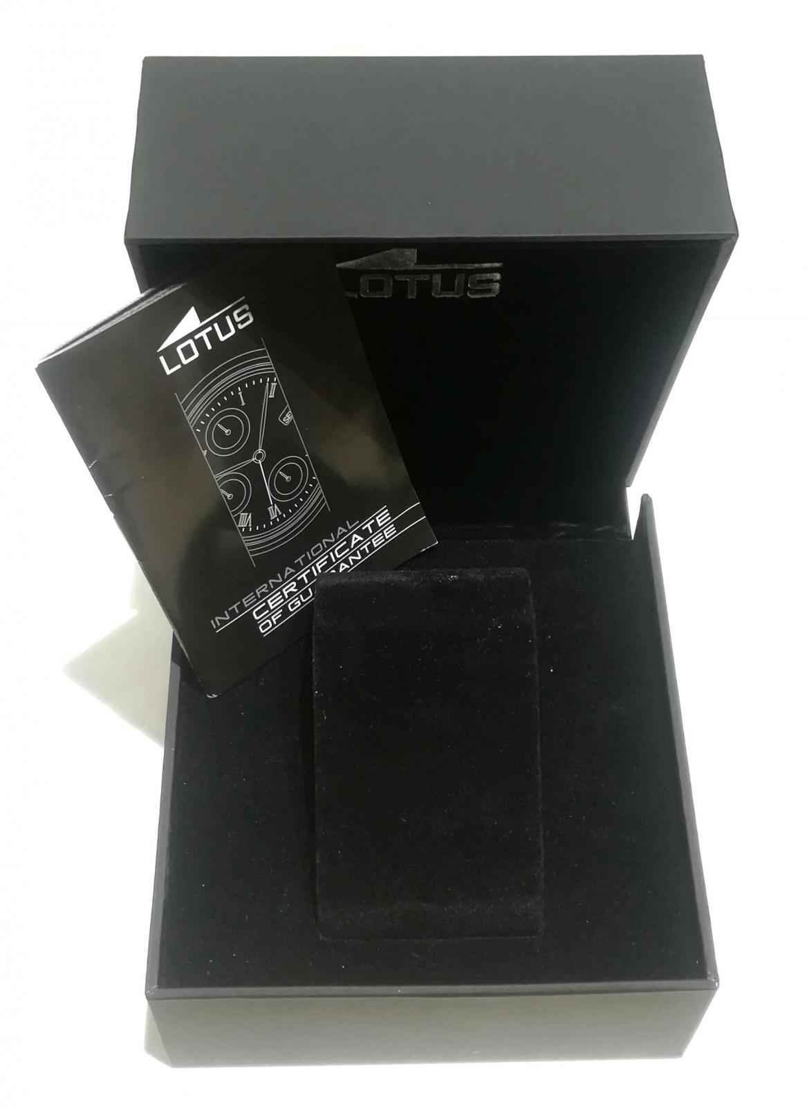 OROLOGIO CRONOGRAFO UOMO LOTUS 18556 1 ACCIAIO 43 NERO QUARZO ORIGINALE NEW