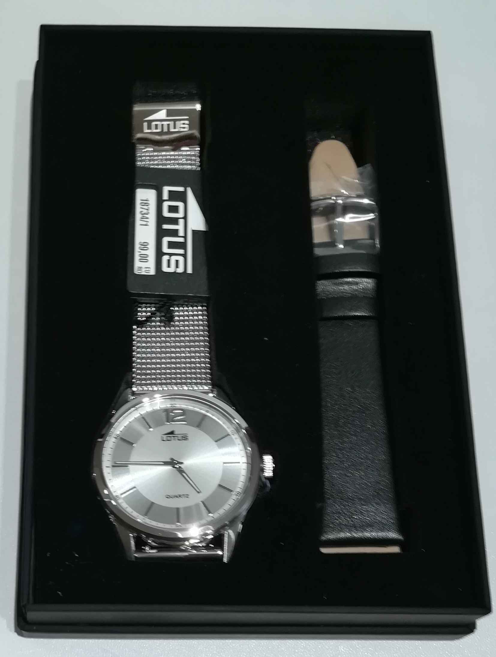 OROLOGIO TEMPO UOMO LOTUS 18734 1 ACCIAIO PELLE 40 ARGENTO QUARZO ORIGINALE NEW