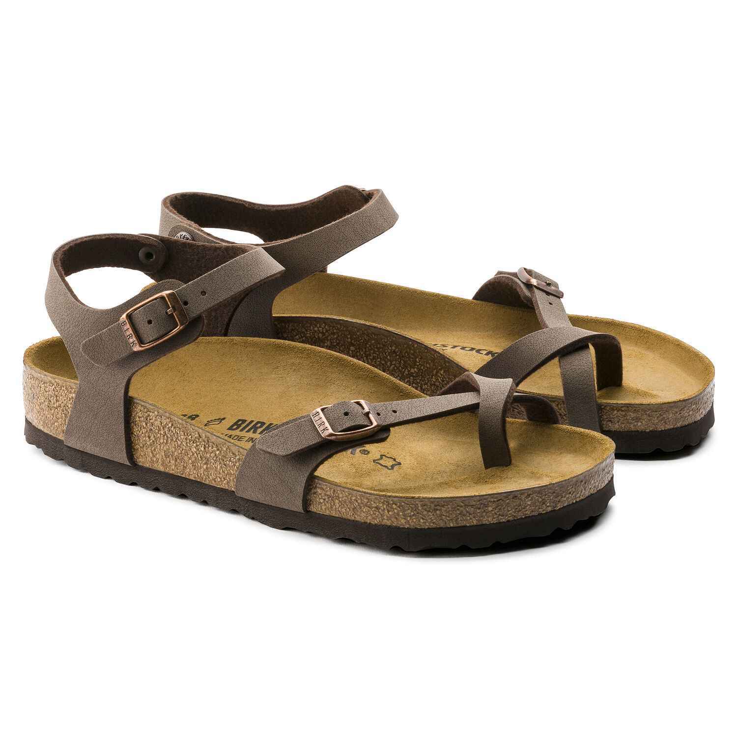 SCARPE SANDALO DONNA BIRKENSTOCK TAORMINA 0310121 PELLE MOCHA ORIGINALE PE