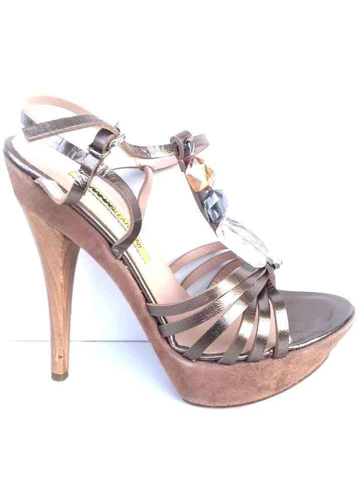 SCARPE SANDALO TACCO DONNA MANAS LEA FOSCATI 11713MT PELLE FUCILE ORIGINALE PE