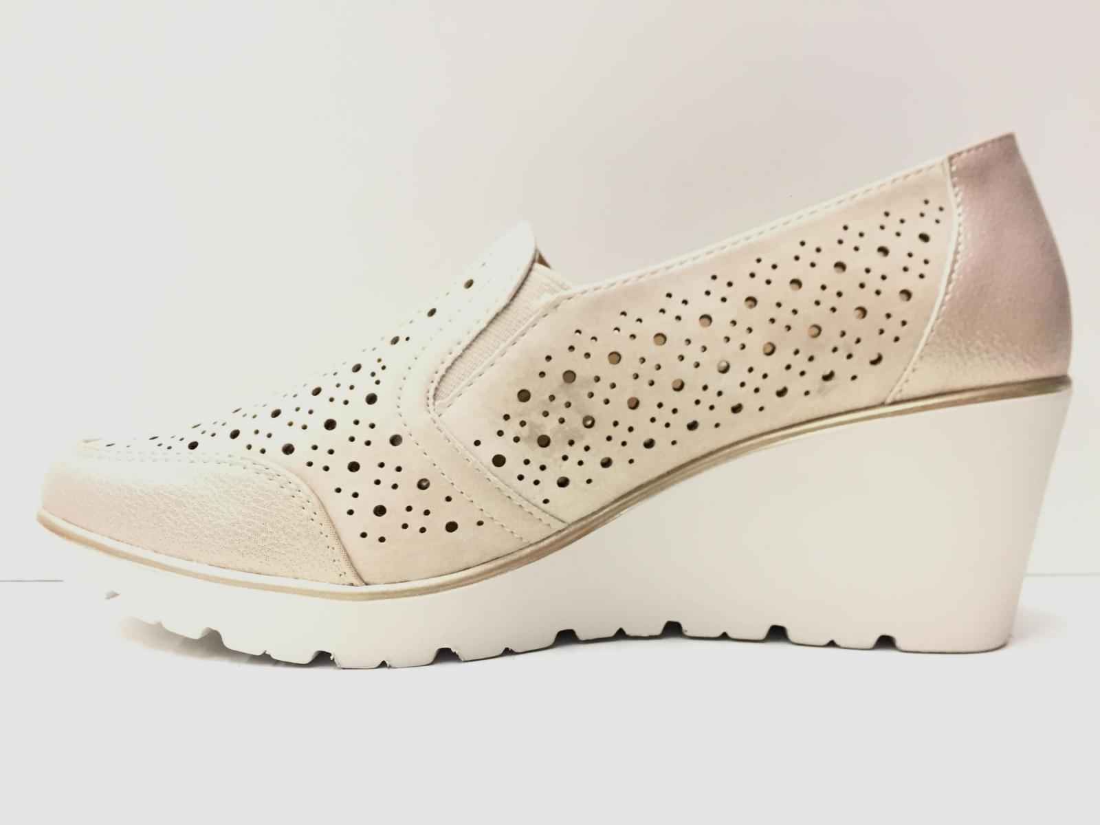 SCARPE CASUAL SLIP ON ZEPPA DONNA MORGANA 1915 ECO PELLE BEIGE ORIGINALE PE 2020