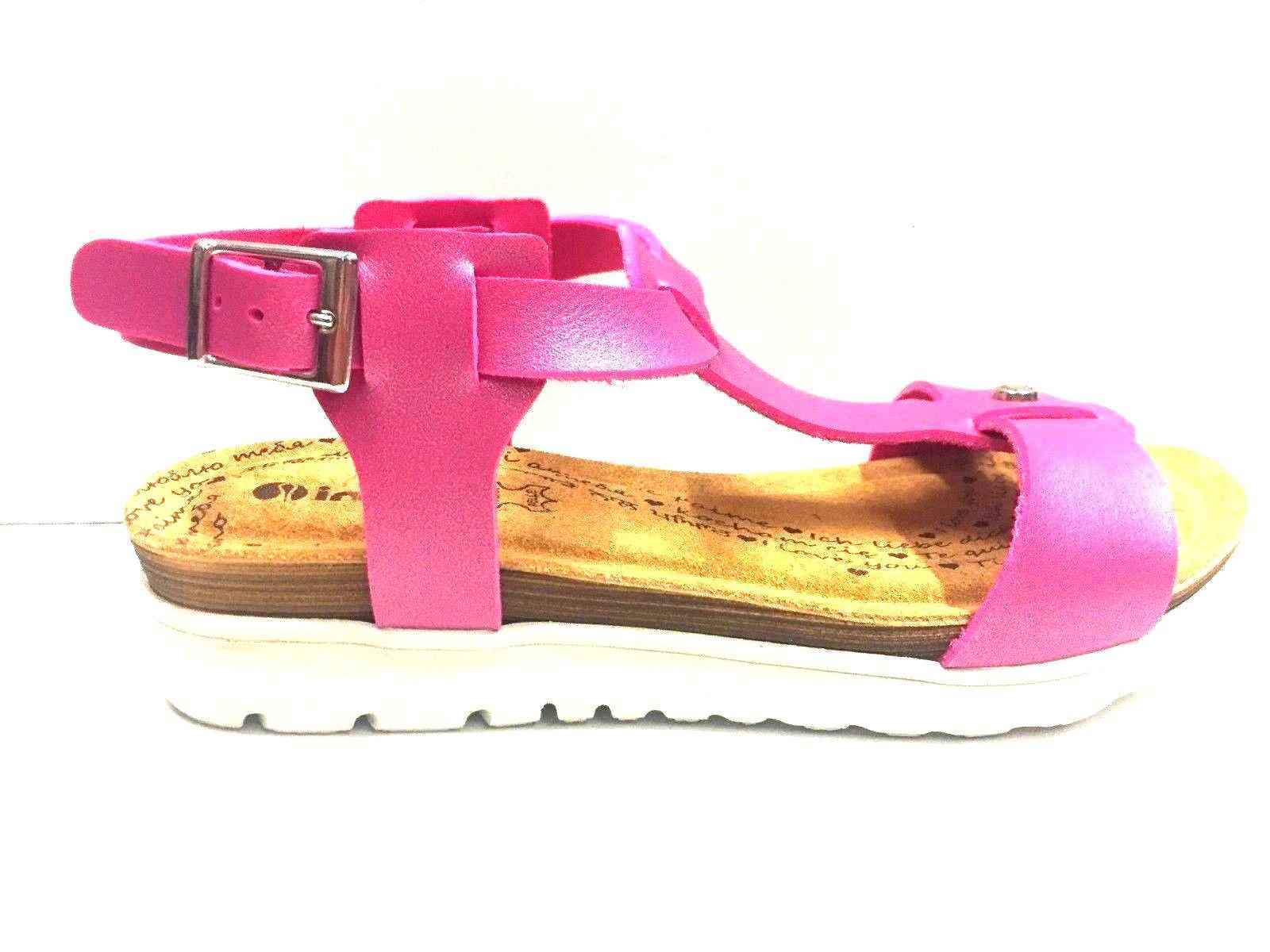 SCARPE SANDALO SANDALI BAMBINA INBLU TJ 24 ECO PELLE FUXIA ORIGINALE PE