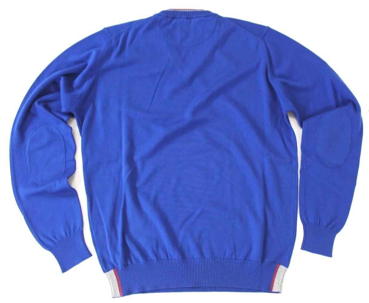 MAGLIA MAGLIE MAGLIONE UOMO FERRANTE 24725 204 COTONE BLU PE NEW