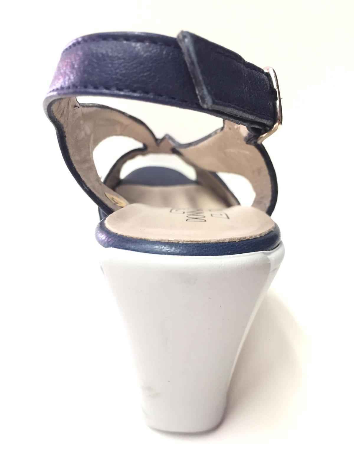 SCARPE SANDALO DONNA SOFT 3195 PELLE DANUBIO BLU ZEPPA ORIGINALE PE NEW