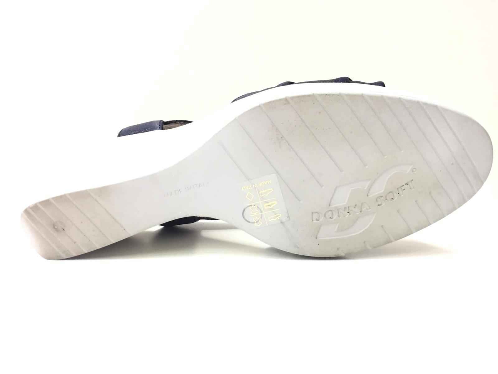 SCARPE SANDALO DONNA SOFT 3195 PELLE DANUBIO BLU ZEPPA ORIGINALE PE NEW