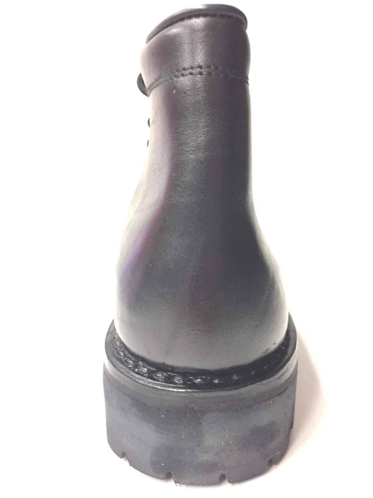 SCARPE SCARPONI SCARPONE UOMO LR VINCI 7 PELLE CUOIO NERO ORIGINALE AI