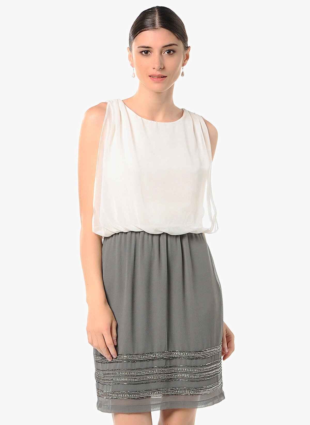 VESTITO ABITO DONNA VERO MODA SISTER LOVE 10135308 BIANCO ORIGINALE PE