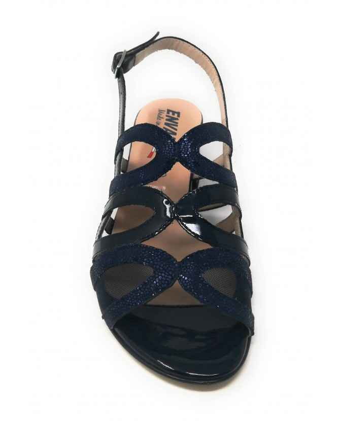 SCARPE SANDALO TACCO DONNA ENVAL SOFT 3298311 PELLE BLU ORIGINALE PE 2020