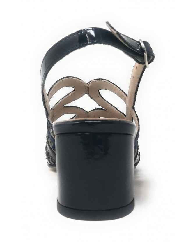 SCARPE SANDALO TACCO DONNA ENVAL SOFT 3298311 PELLE BLU ORIGINALE PE 2020