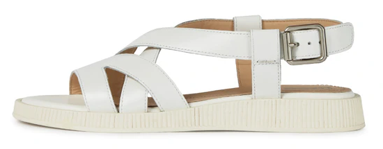 SCARPE SANDALO SANDALI DONNA GEOX TAORMINA D02H0F 00043 PELLE C1000 ORIGINALE PE