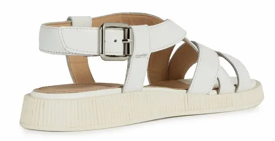 SCARPE SANDALO SANDALI DONNA GEOX TAORMINA D02H0F 00043 PELLE C1000 ORIGINALE PE