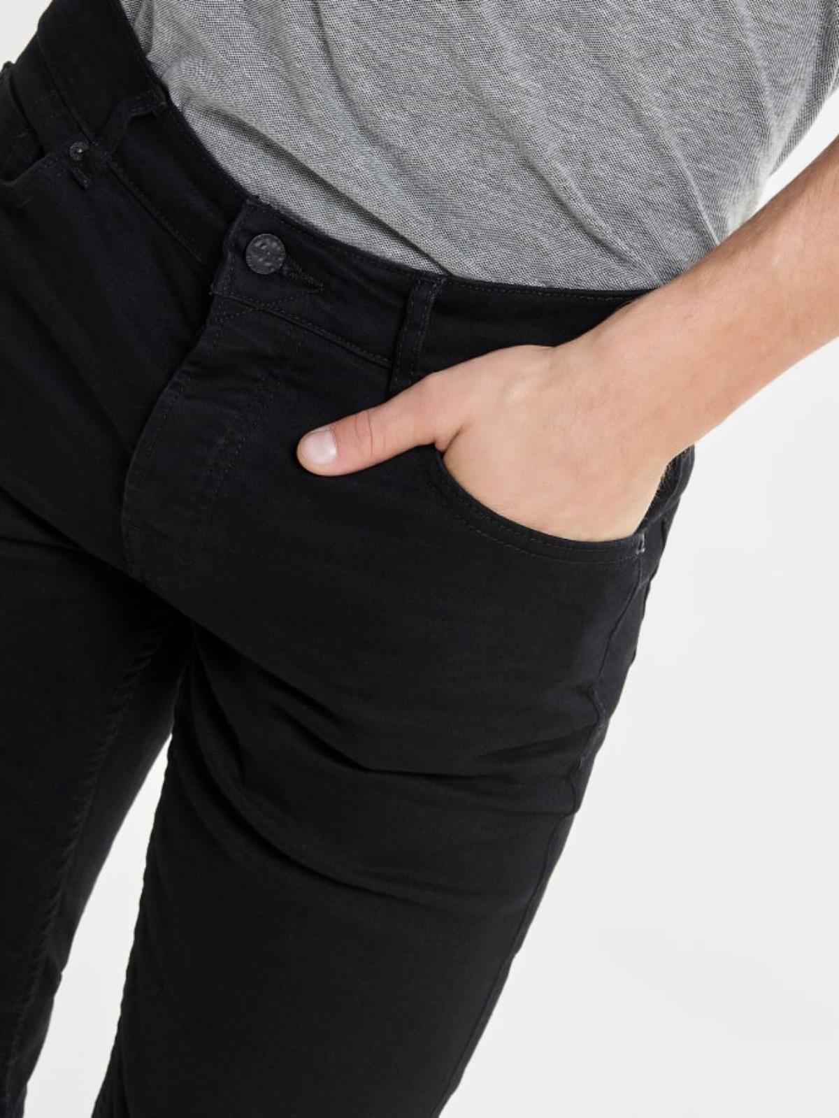 PANTALONE JEANS UOMO ONLY E SONS LOOM 22010448 NERO ORIGINALE PE