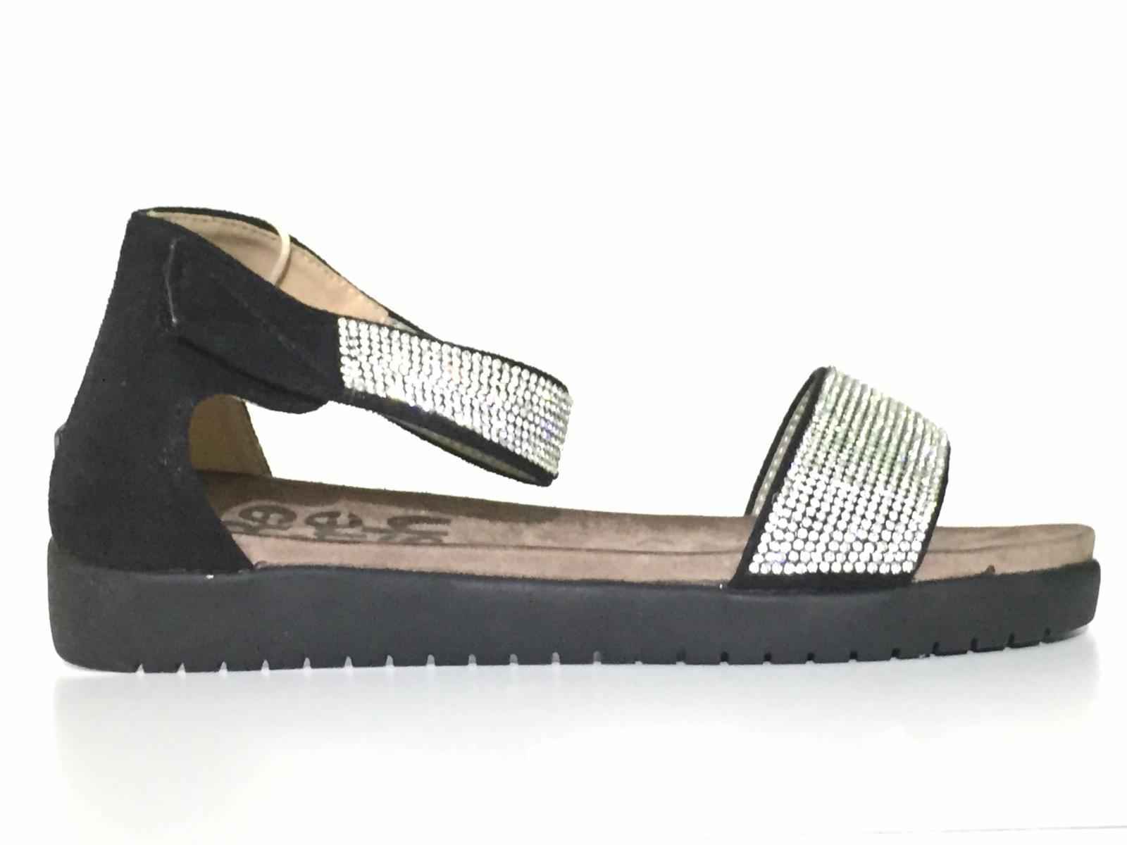 SCARPE SANDALO SANDALI DONNA REFRESH 63331 PELLE NERO ORIGINALE PE NEW