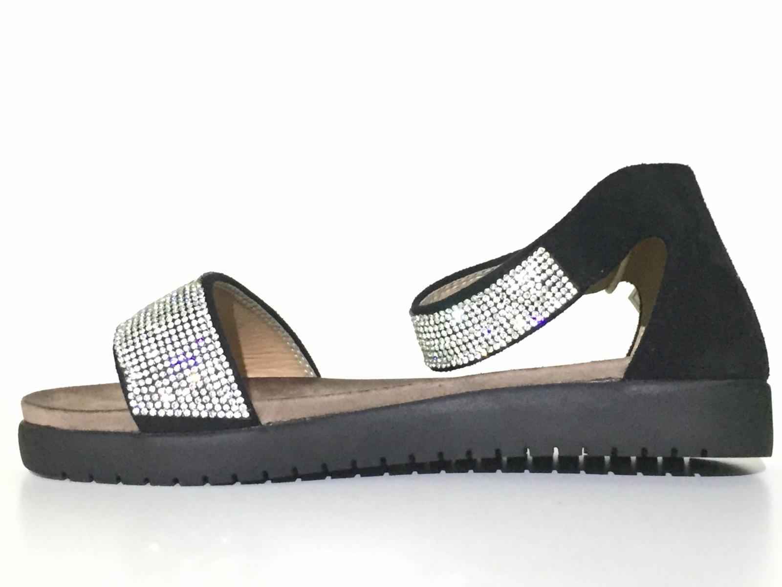 SCARPE SANDALO SANDALI DONNA REFRESH 63331 PELLE NERO ORIGINALE PE NEW