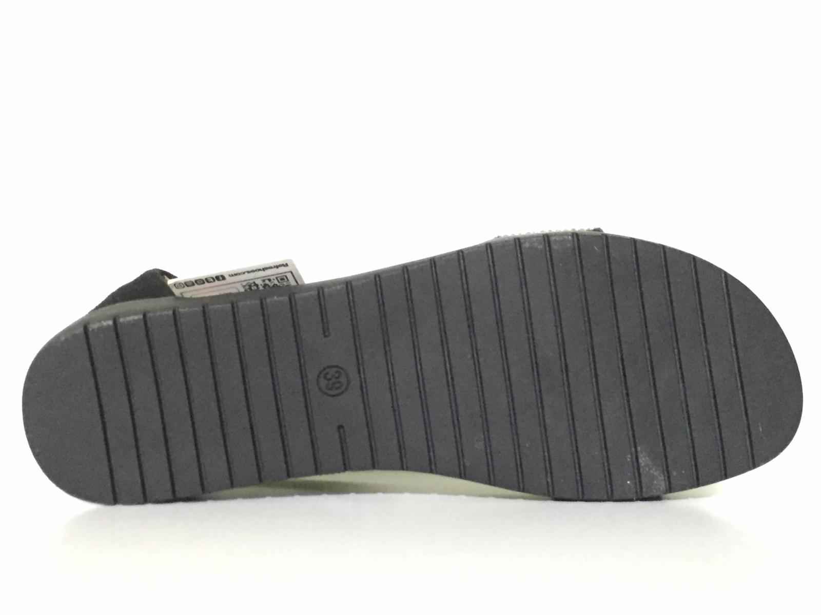 SCARPE SANDALO SANDALI DONNA REFRESH 63331 PELLE NERO ORIGINALE PE NEW