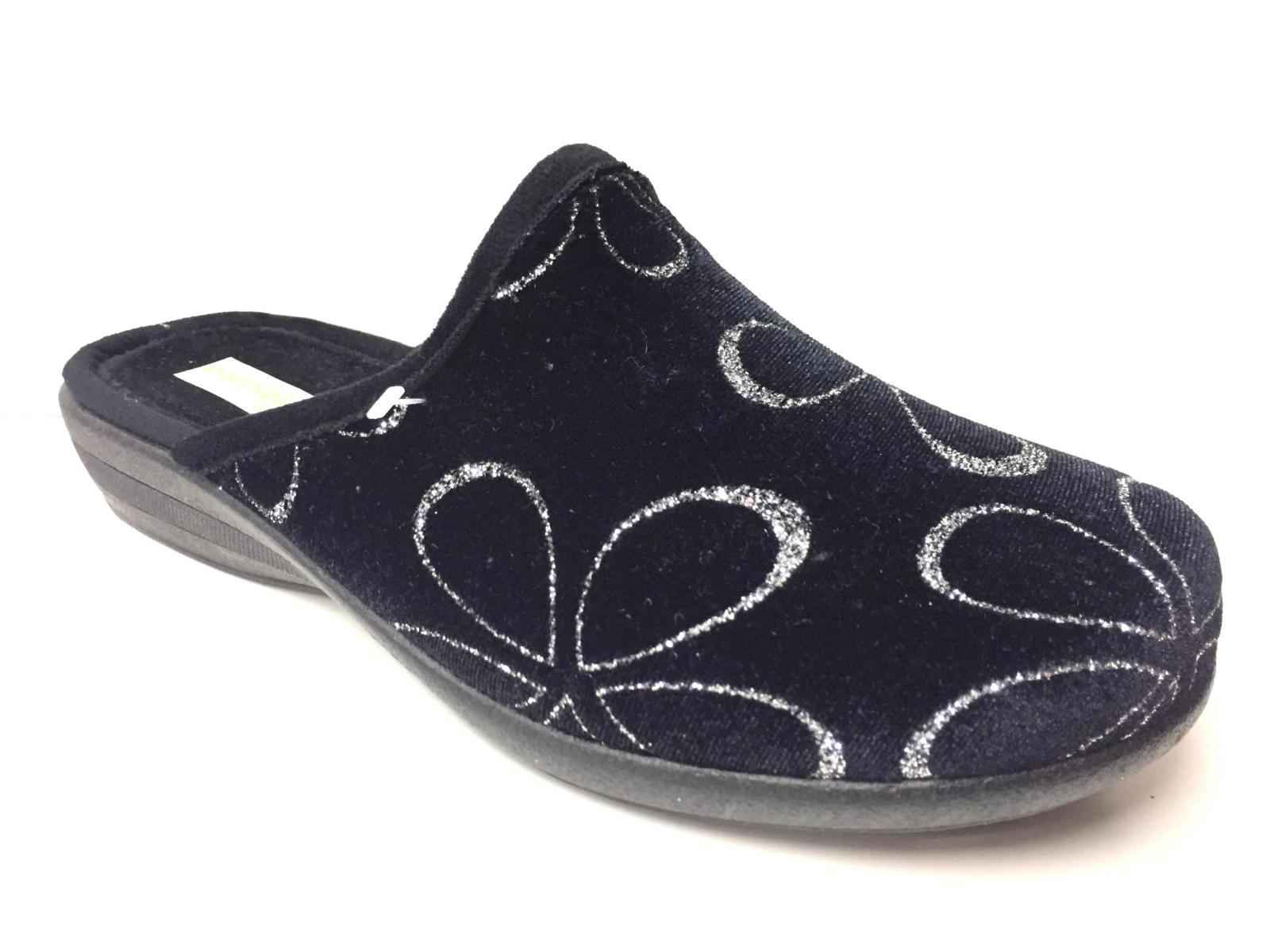 SCARPE CIABATTE PANTOFOLE DONNA PATRIZIA AZZI CA815 NERO ORIGINALE AI 2021