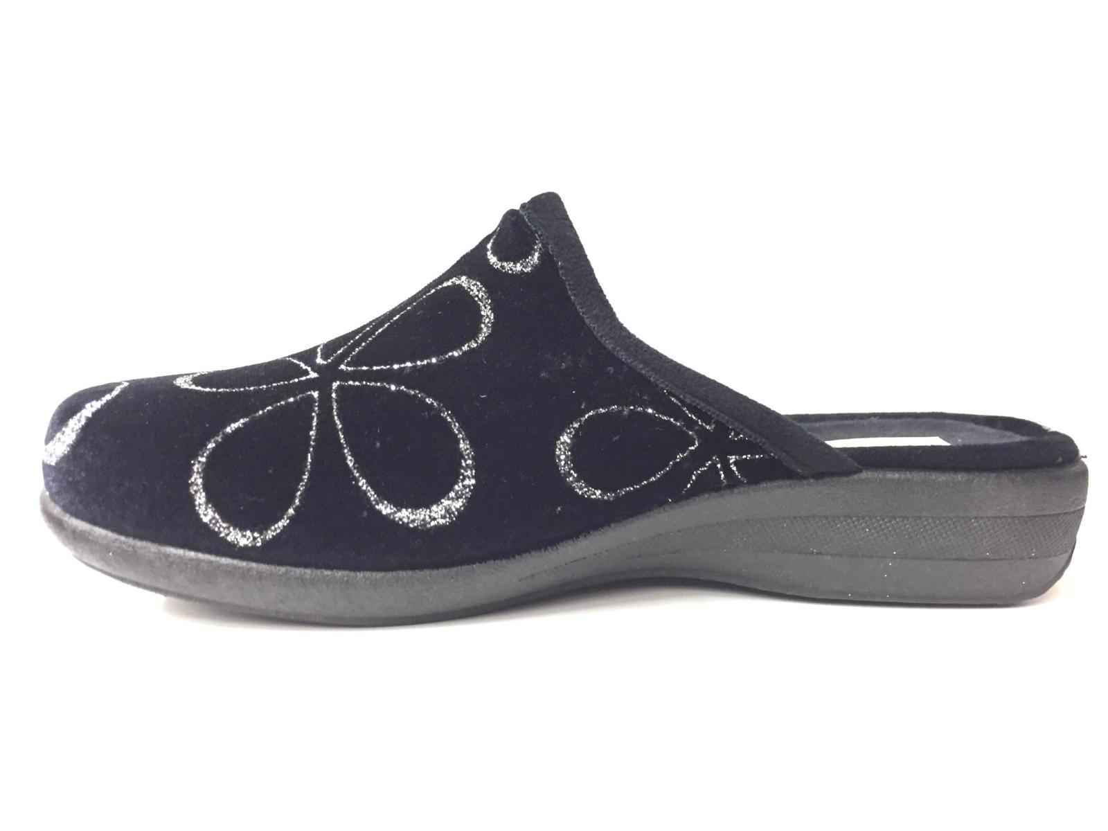 SCARPE CIABATTE PANTOFOLE DONNA PATRIZIA AZZI CA815 NERO ORIGINALE AI 2021