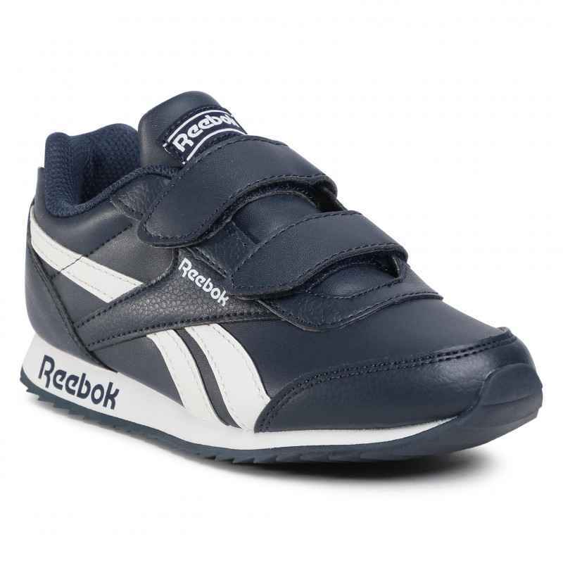 SCARPE SNEAKERS BAMBINO REEBOK ROYAL CLJOG 2 2V FW9005 NAVY ORIGINALE AI 2021