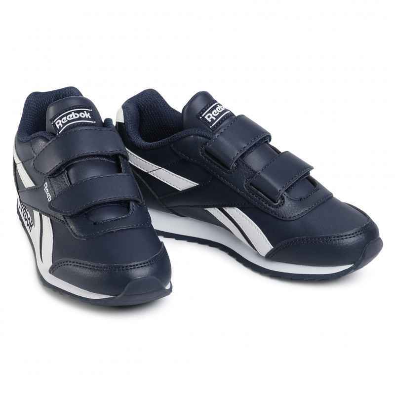 SCARPE SNEAKERS BAMBINO REEBOK ROYAL CLJOG 2 2V FW9005 NAVY ORIGINALE AI 2021
