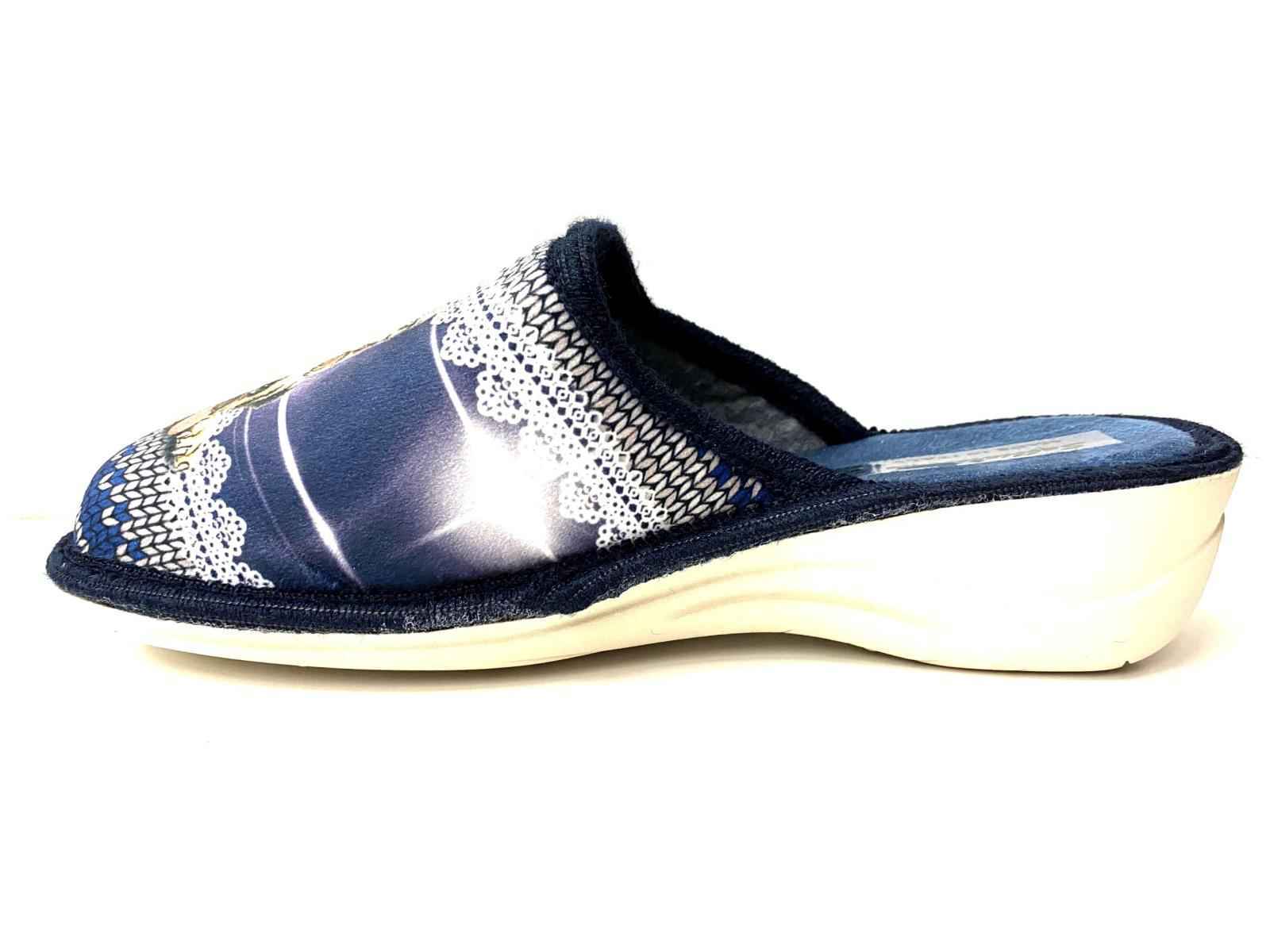 SCARPE PANTOFOLE CIABATTE DONNA SABBIAROVENTE 1414 BLU ORIGINALE AI 2021