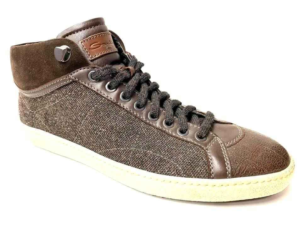 SCARPE SNEAKERS UOMO SANTONI NEW GLORIA MBNG13304BNSQLHOS50R PELLE ORIGINALE AI