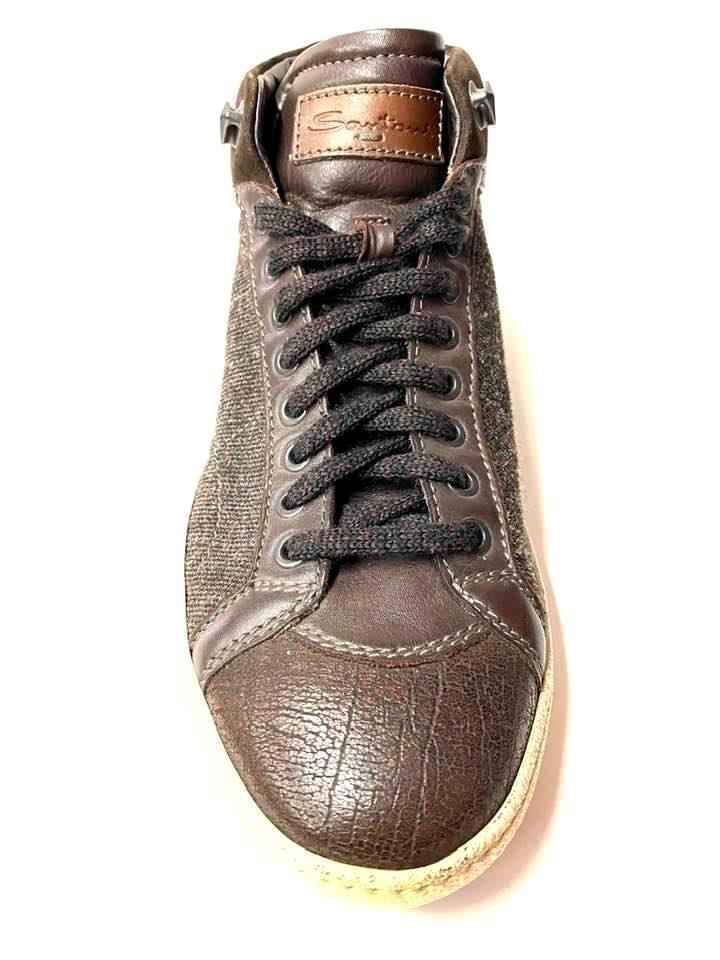 SCARPE SNEAKERS UOMO SANTONI NEW GLORIA MBNG13304BNSQLHOS50R PELLE ORIGINALE AI